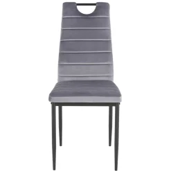 Wohnen Stühle<Samt Stühle mit Quersteppung in Grau - Pysio (Set)