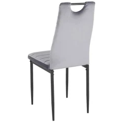 Wohnen Stühle<Samt Stühle mit Quersteppung in Grau - Pysio (Set)