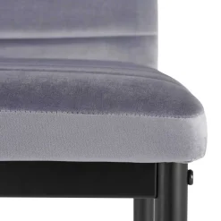 Wohnen Stühle<Samt Stühle mit Quersteppung in Grau - Pysio (Set)