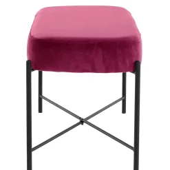 Wohnen Sitzbank<Samtbank in Pink mit Metallgestell - Infernya