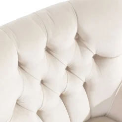 Wohnen Sessel<Samtsessel mit Ohren in Creme - Iceline