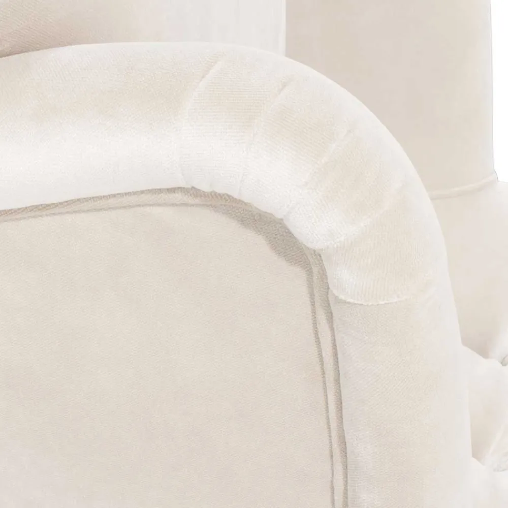 Wohnen Sessel<Samtsessel mit Ohren in Creme - Iceline