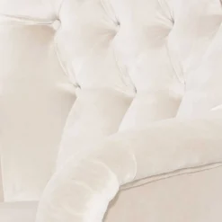 Wohnen Sessel<Samtsessel mit Ohren in Creme - Iceline