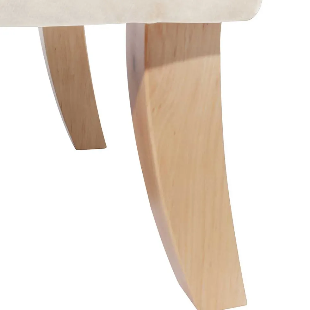 Wohnen Sessel<Samtsessel mit Ohren in Creme - Iceline