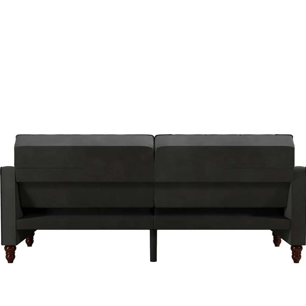 Wohnen Sofas<Samtsofa mit Bettfunktion in Dunkelgrau - Rubanina