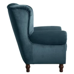 Wohnen Sessel<Samtvelours Chesterfield-Polstersessel in Petrol - Varescan