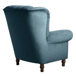 Wohnen Sessel<Samtvelours Chesterfield-Polstersessel in Petrol - Varescan