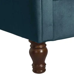 Wohnen Sessel<Samtvelours Chesterfield-Polstersessel in Petrol - Varescan