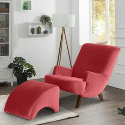 Wohnen Sessel<Samtvelours Lesesessel in Rot - Haniata