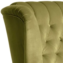 Wohnen Sessel<Samtvelours Ohrensessel im Chesterfield Look - Erulina