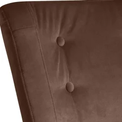 Wohnen Sessel<Samtvelours Sessel in Braun und Buche Natur - Hippa