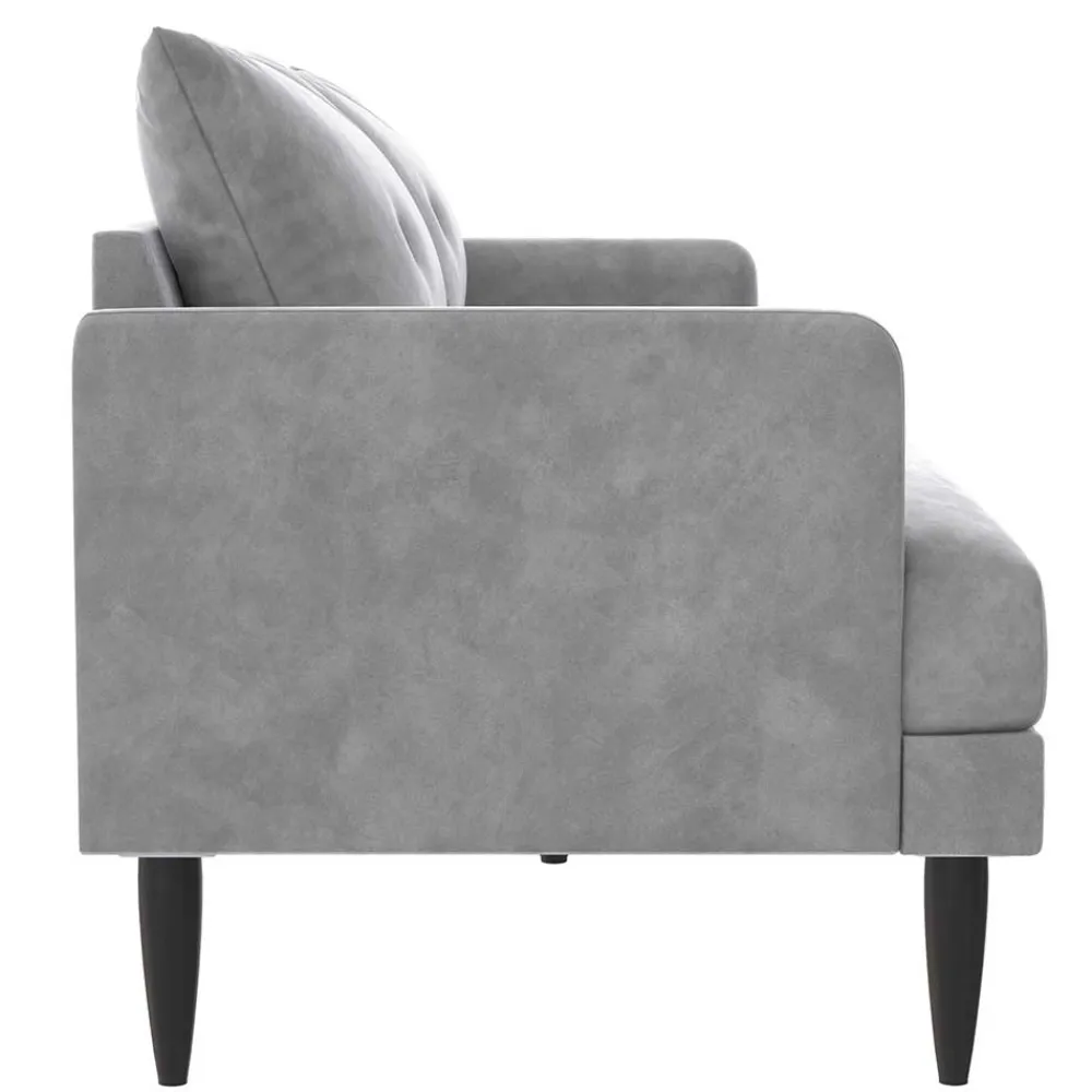 Wohnen Sofas<Samt-Wohnzimmercouch in Hellgrau - Belpasso