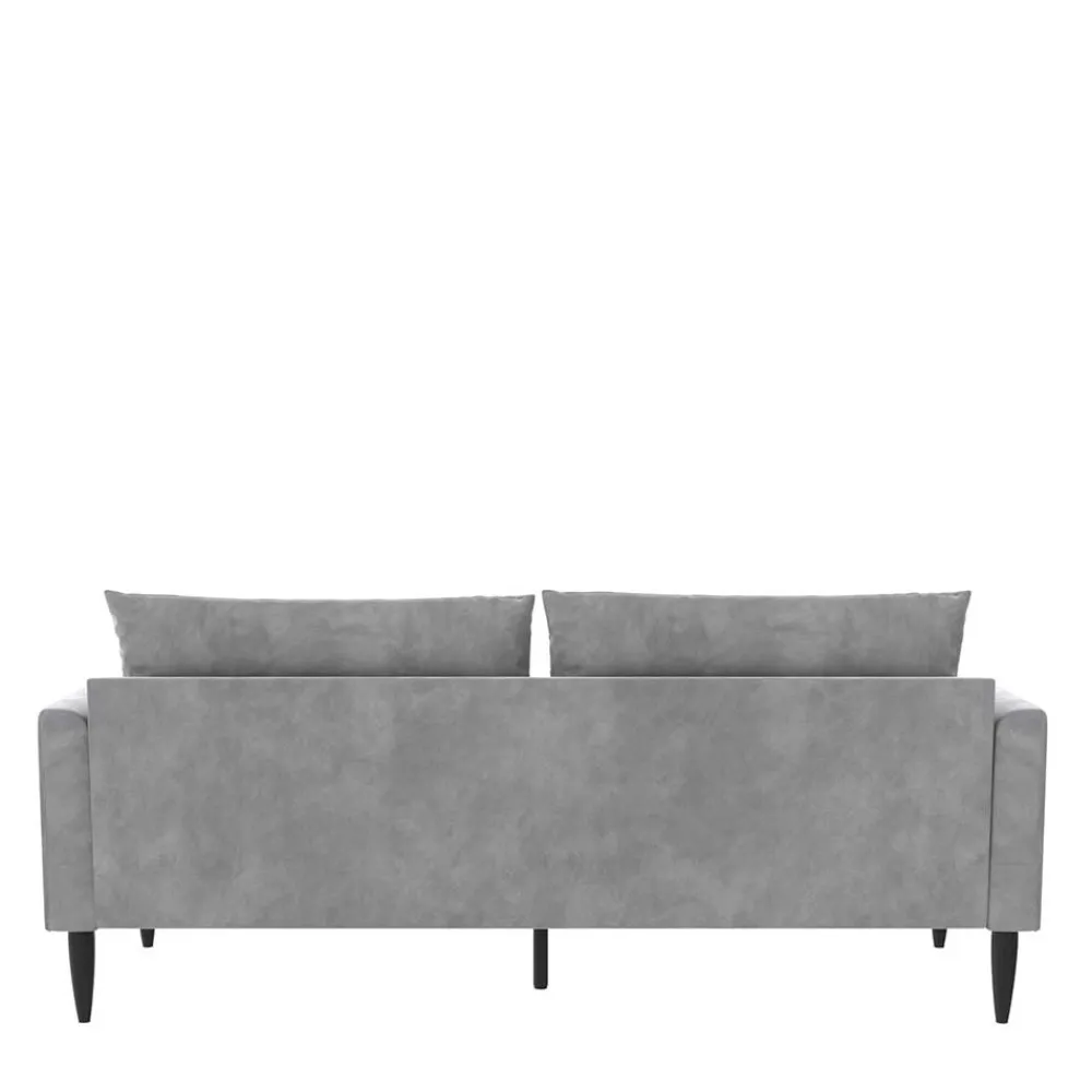 Wohnen Sofas<Samt-Wohnzimmercouch in Hellgrau - Belpasso