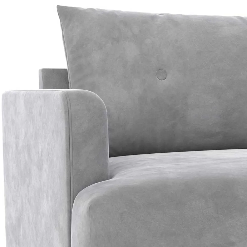 Wohnen Sofas<Samt-Wohnzimmercouch in Hellgrau - Belpasso