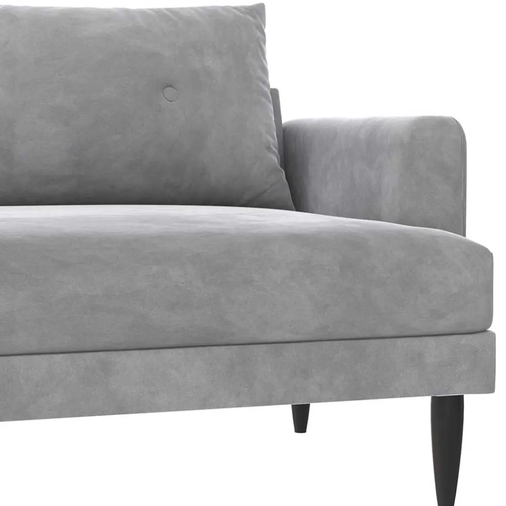 Wohnen Sofas<Samt-Wohnzimmercouch in Hellgrau - Belpasso