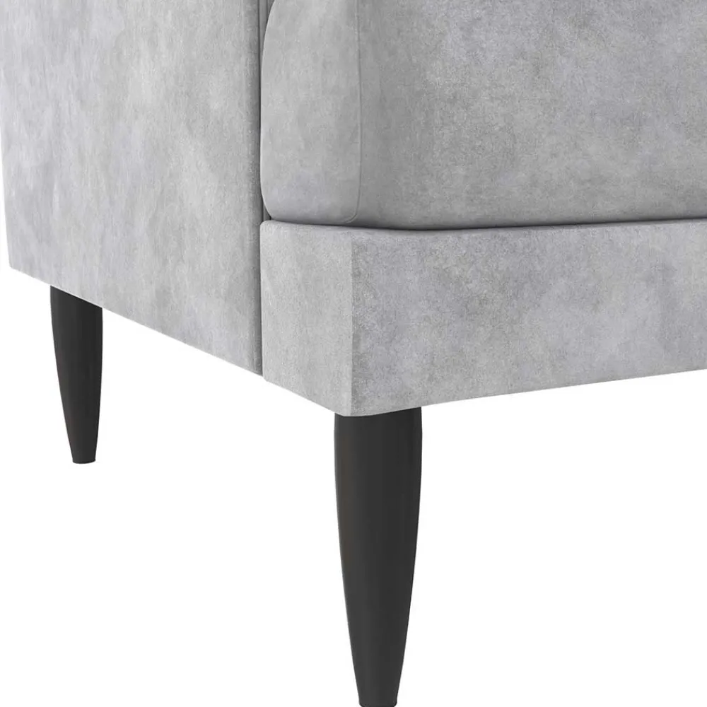 Wohnen Sofas<Samt-Wohnzimmercouch in Hellgrau - Belpasso