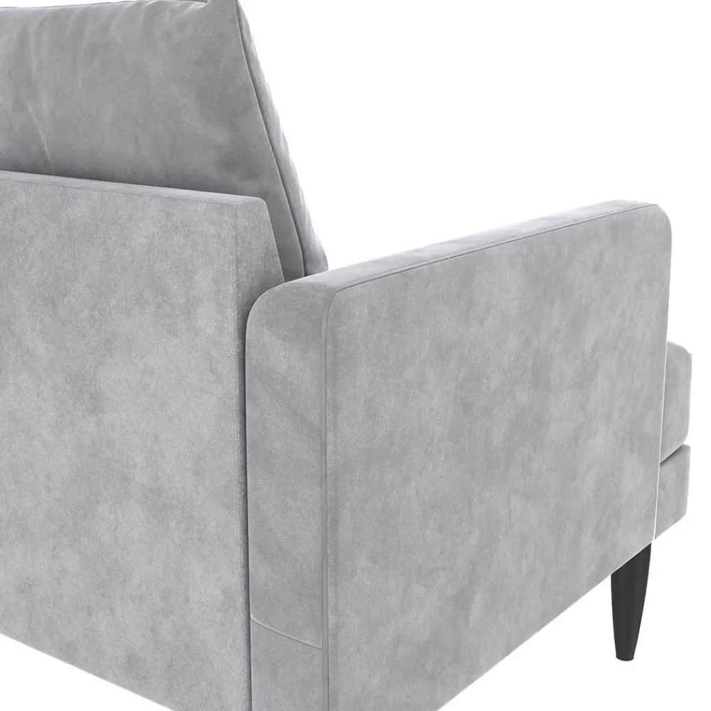 Wohnen Sofas<Samt-Wohnzimmercouch in Hellgrau - Belpasso