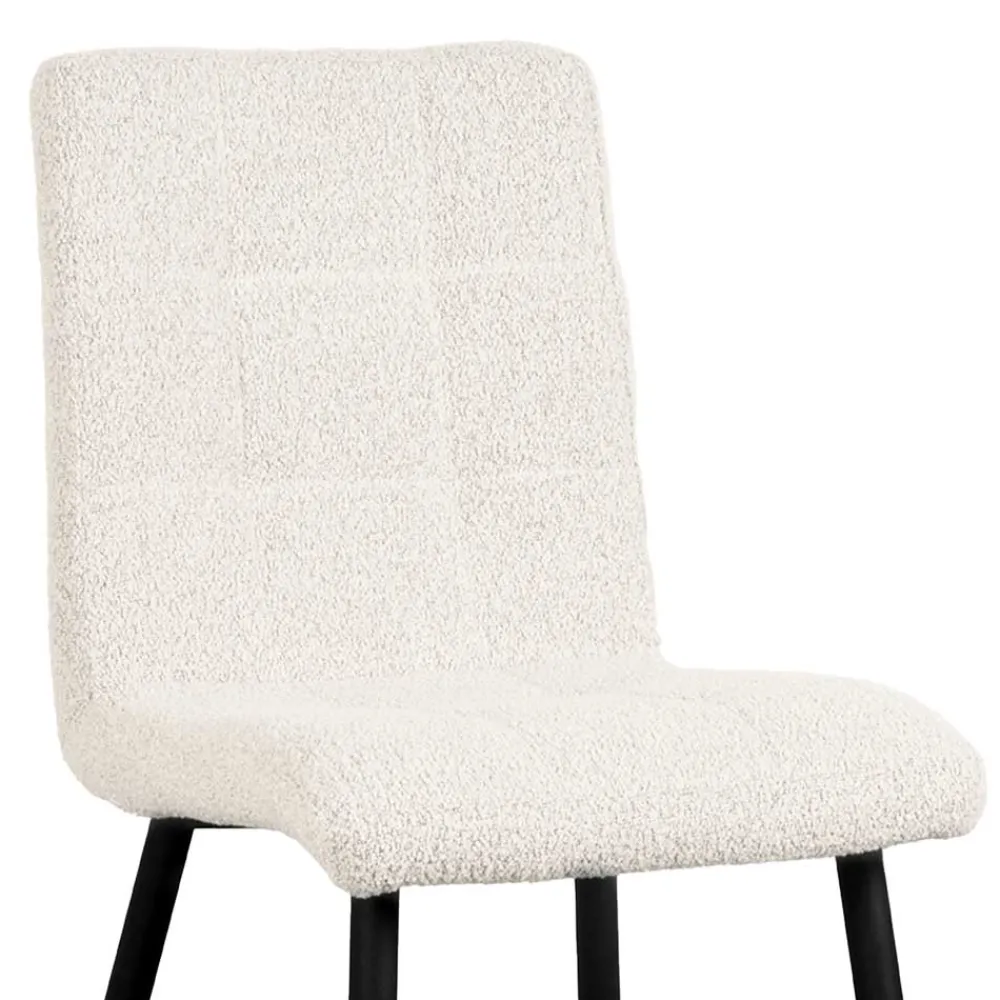 Wohnen Stühle<Scandi Chic Polsterstuhl in Champagner Boucle - Acapelca