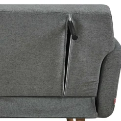 Wohnen Betten<Scandi Chic Schlafcouch in Dunkelgrau & Natur - Giorgio