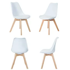 Wohnen Stühle<Scandi Chic Stühle mit Sitzschale - Savossa (4er Set)