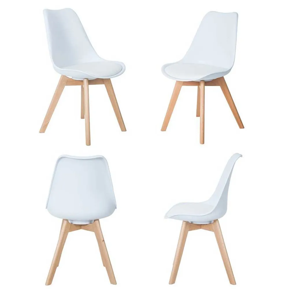 Wohnen Stühle<Scandi Chic Stühle mit Sitzschale - Savossa (4er Set)