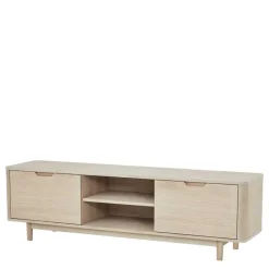 Wohnen Tv & Hifi-Möbel|Lowboards<Scandi Chic TV Lowboard in Eiche Weiß - Rosanna