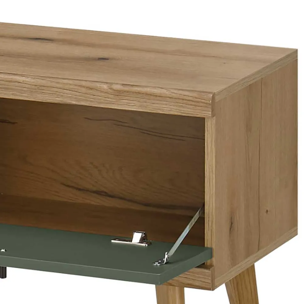 Wohnen Wohnwände<Scandi Chic Wohnwand in Graugrün - Oliva (dreiteilig)