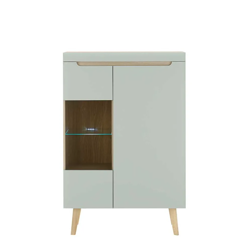 Wohnen Wohnwände<Scandi Chic Wohnzimmermöbel Wohnwand - Armina (vierteilig)