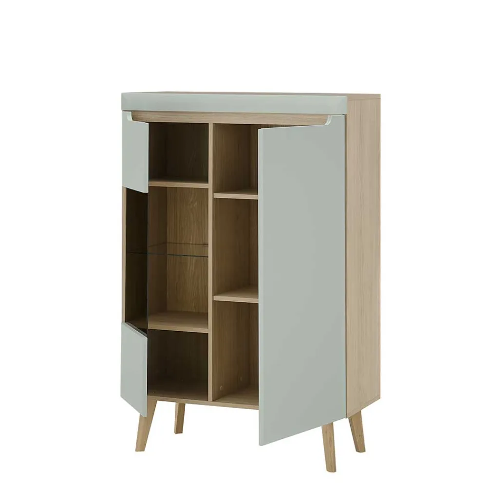 Wohnen Wohnwände<Scandi Chic Wohnzimmermöbel Wohnwand - Armina (vierteilig)