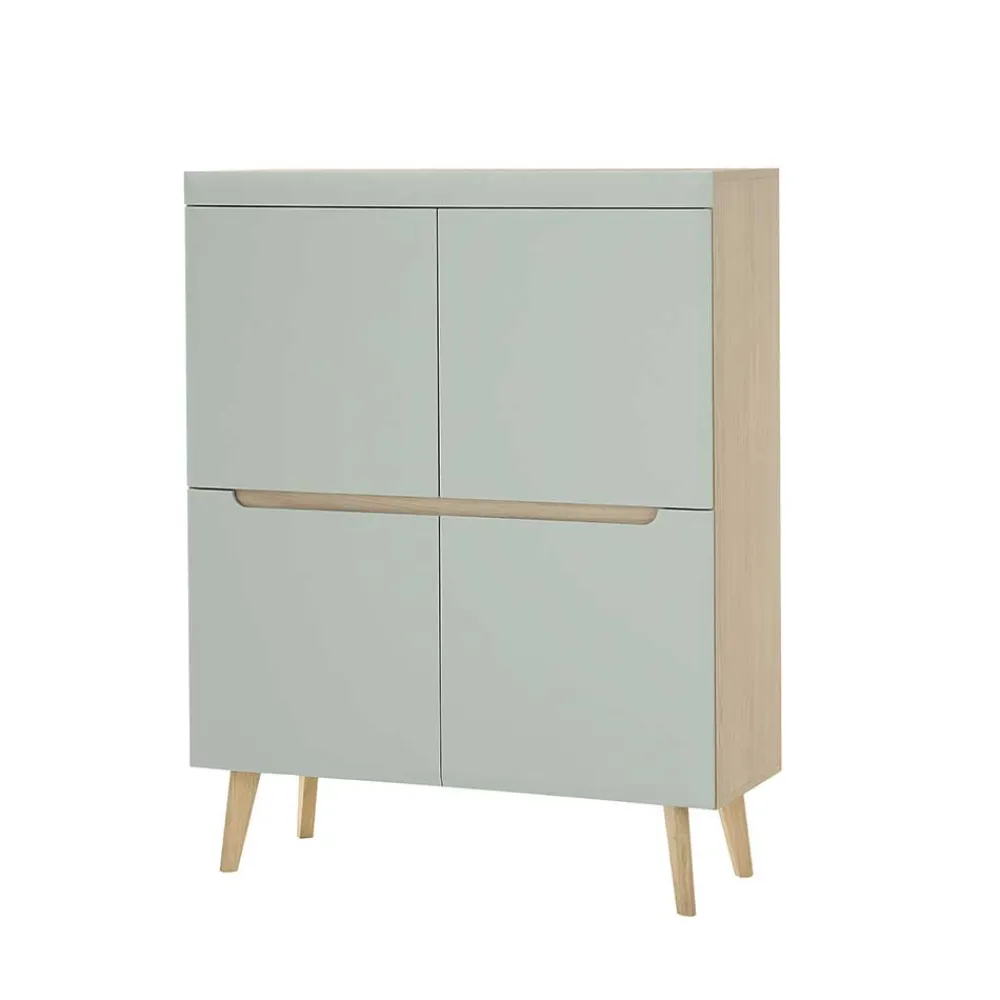 Wohnen Wohnwände<Scandi Chic Wohnzimmermöbel Wohnwand - Armina (vierteilig)