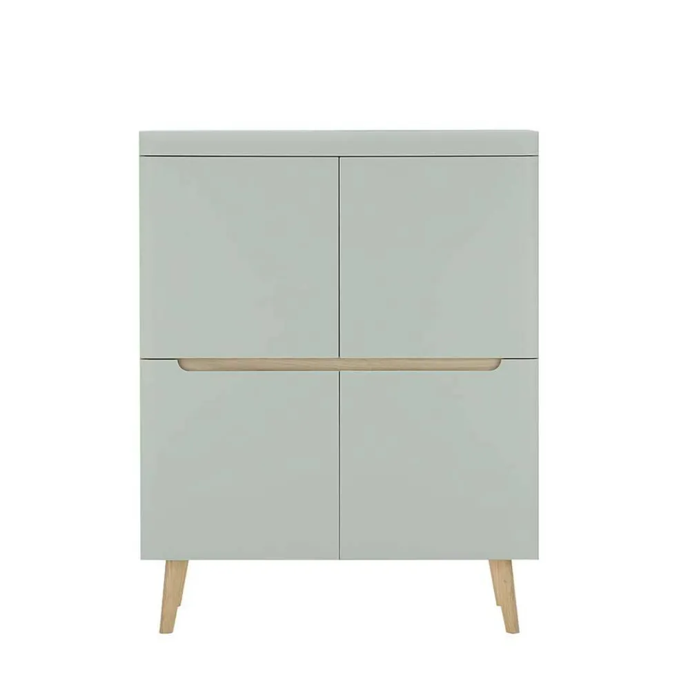 Wohnen Wohnwände<Scandi Chic Wohnzimmermöbel Wohnwand - Armina (vierteilig)