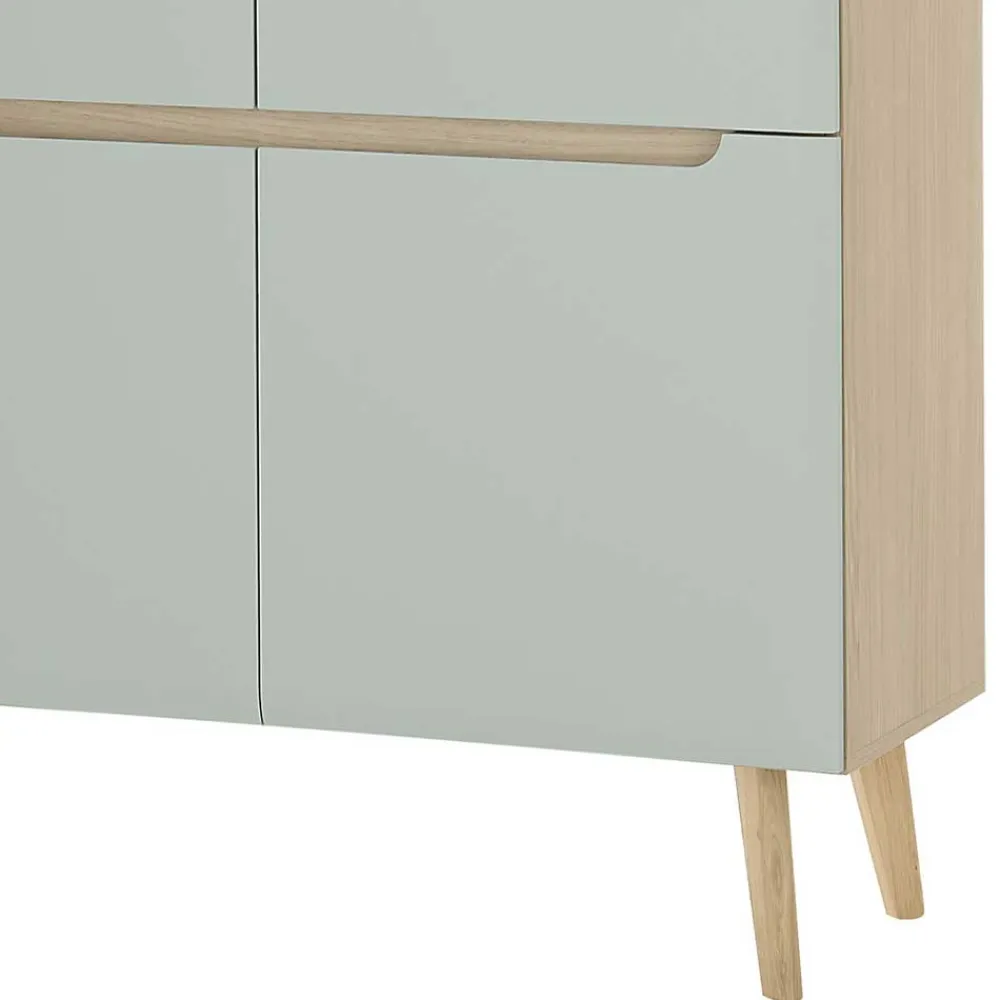 Wohnen Wohnwände<Scandi Chic Wohnzimmermöbel Wohnwand - Armina (vierteilig)