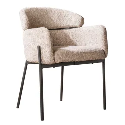 Wohnen Stühle<Scandi Design Armlehnstuhl in Beige - Lalita (2er Set)
