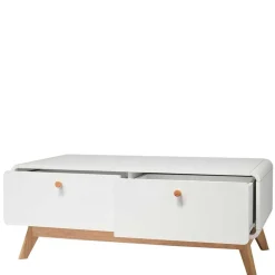 Wohnen Tv & Hifi-Möbel|Lowboards<Scandi TV Board in Weiß mit Eiche Natur - Kolreva