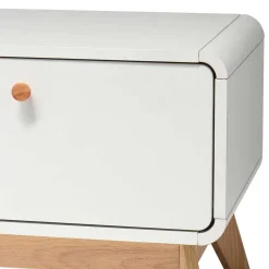 Wohnen Tv & Hifi-Möbel|Lowboards<Scandi TV Board in Weiß mit Eiche Natur - Kolreva