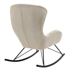 Wohnen Sessel<Schaukelsessel aus Webplüsch in Beige - Sharkas