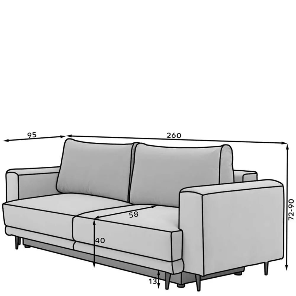 Wohnen Sofas<Schlafcouch aus Velours in Senfgelb - Lurymav