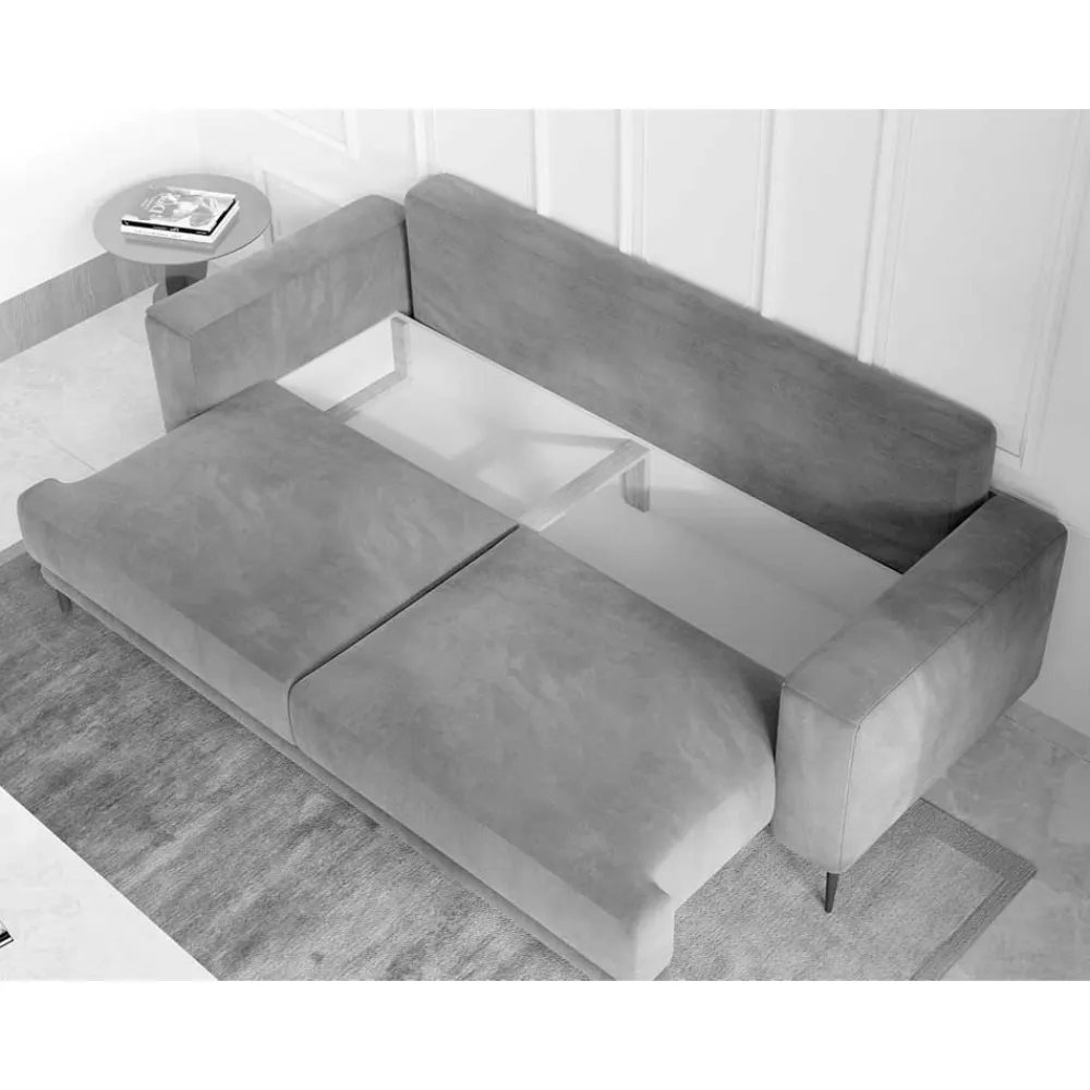 Wohnen Sofas<Schlafcouch aus Velours in Senfgelb - Lurymav