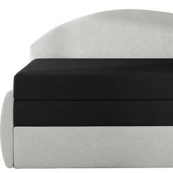 Wohnen Betten|Sofas<Schlaffunktion Recamiere in Offwhite und Schwarz - Asbrov