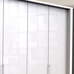 Wohnen Kleiderschränke|Schränke<Schlafraum Kleiderschrank in Weiß Glas Front - Dolienca