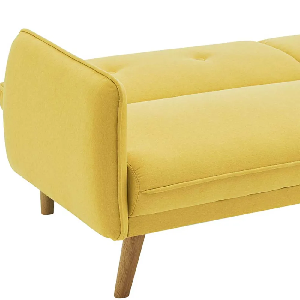 Wohnen Betten|Sofas<Schlafsofa in Gelb Strukturstoff - Puneca