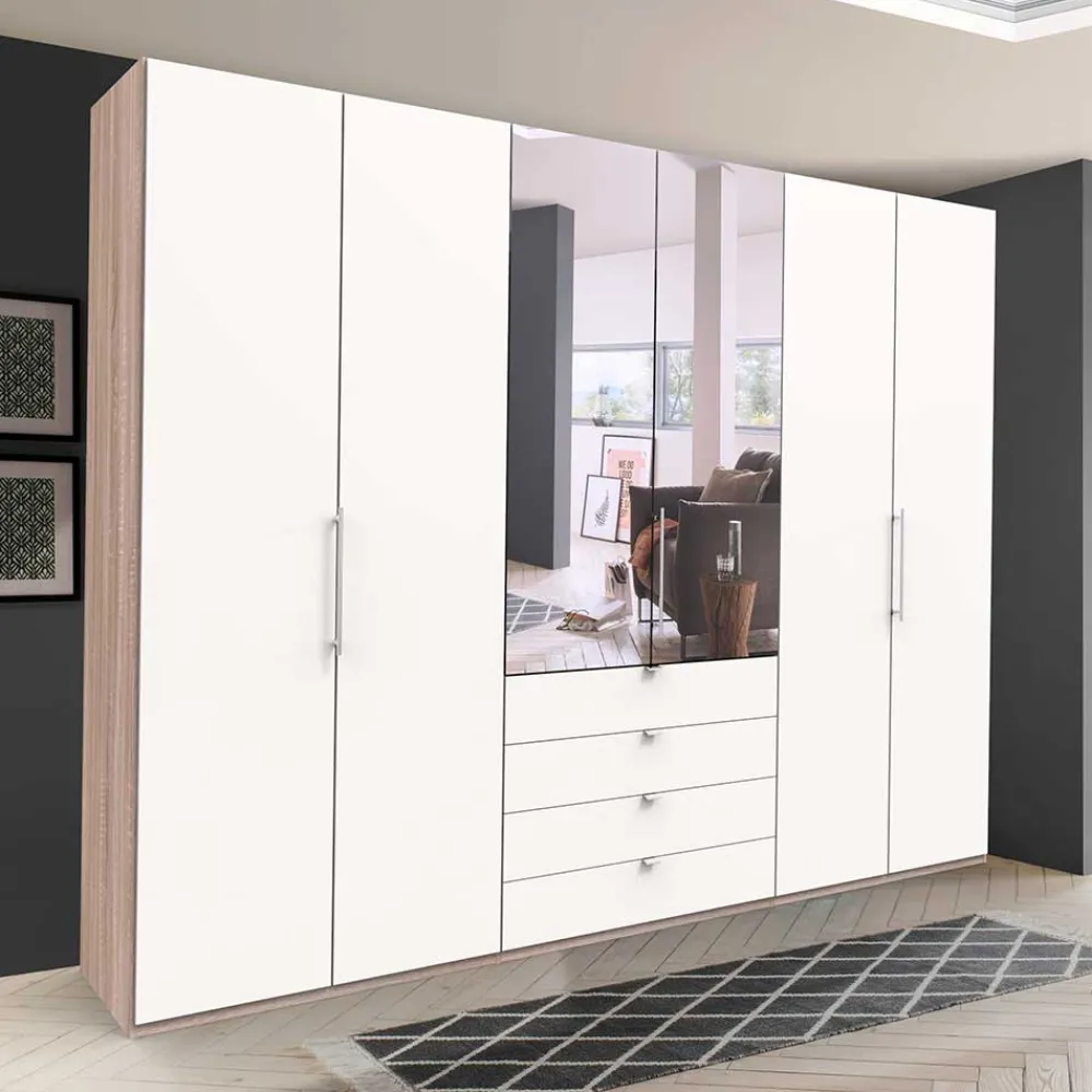 Wohnen Kleiderschränke|Schränke<Schlafzimmer Gleittürenschrank mit Spiegel - Vaclyn
