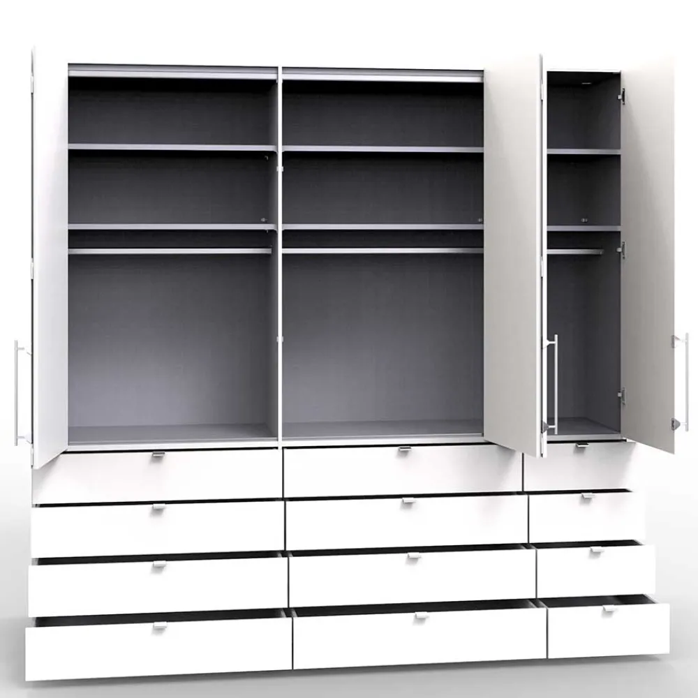 Wohnen Kleiderschränke<Schlafzimmer Kleiderschrank mit Metallgriffen - Donpiave