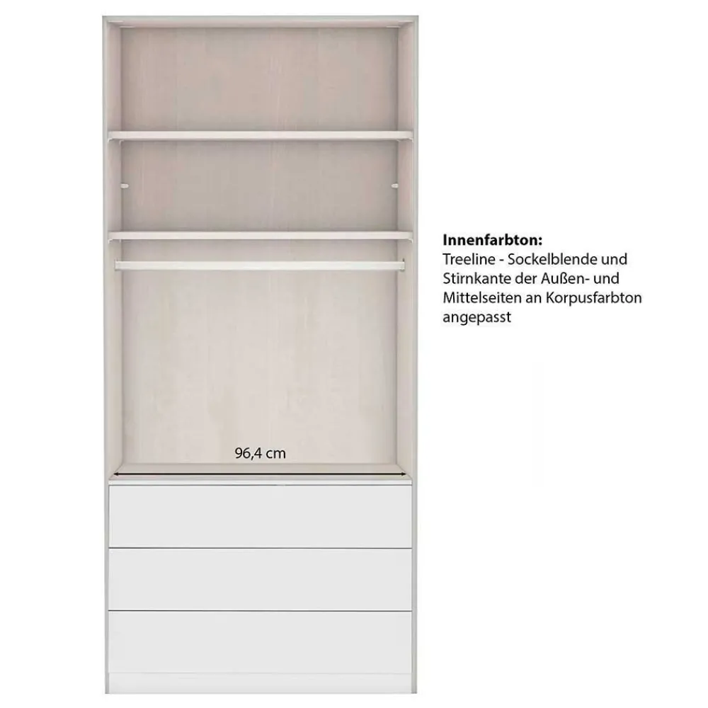 Wohnen Kleiderschränke<Schlafzimmer Kleiderschrank in Dunkelgrau - Mataram