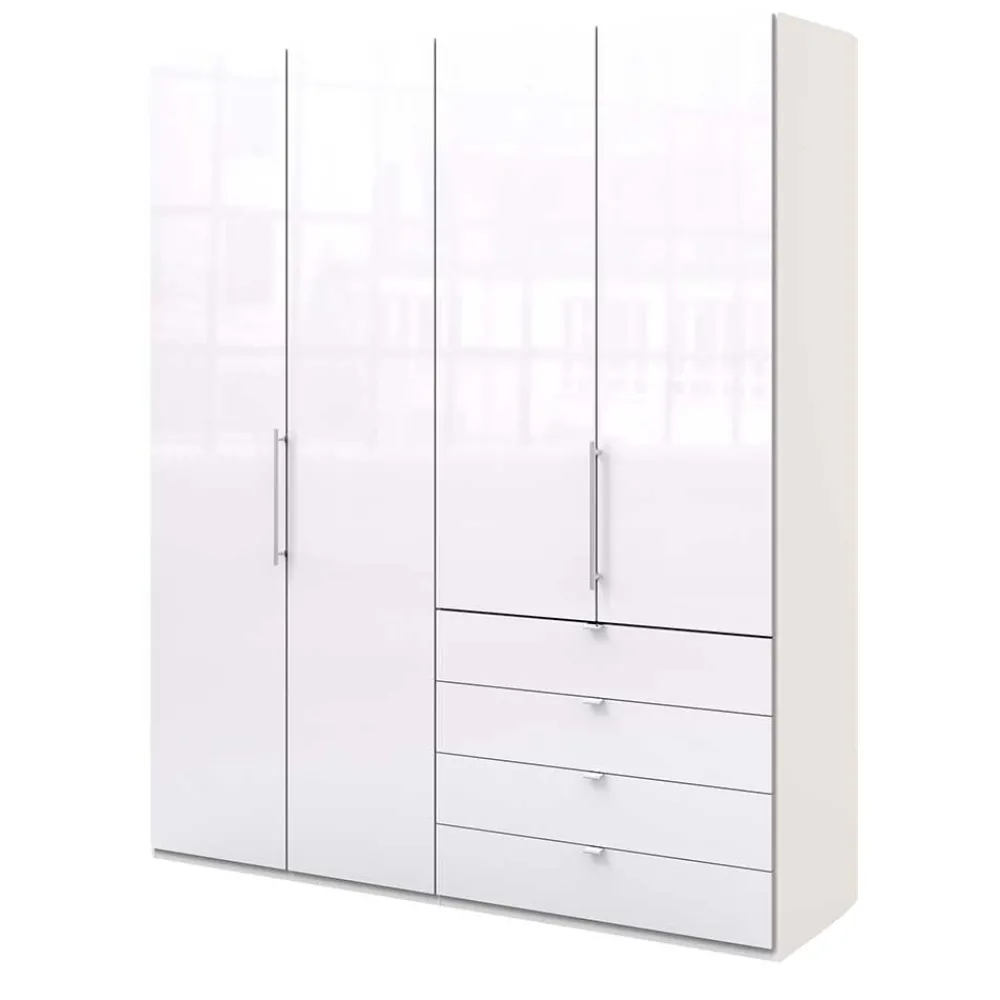 Wohnen Kleiderschränke|Schränke<Schlafzimmer Kombi-Kleiderschrank in Weiß - Dolienca