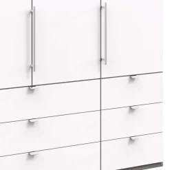 Wohnen Kleiderschränke|Schränke<Schlafzimmer Kombi-Schrank mit sechs Schubladen - Tivierto