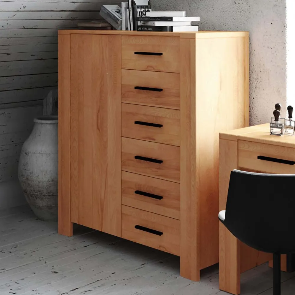 Wohnen Highboards<Schlafzimmer Kommode Mosniak mit Tür und Schubladen