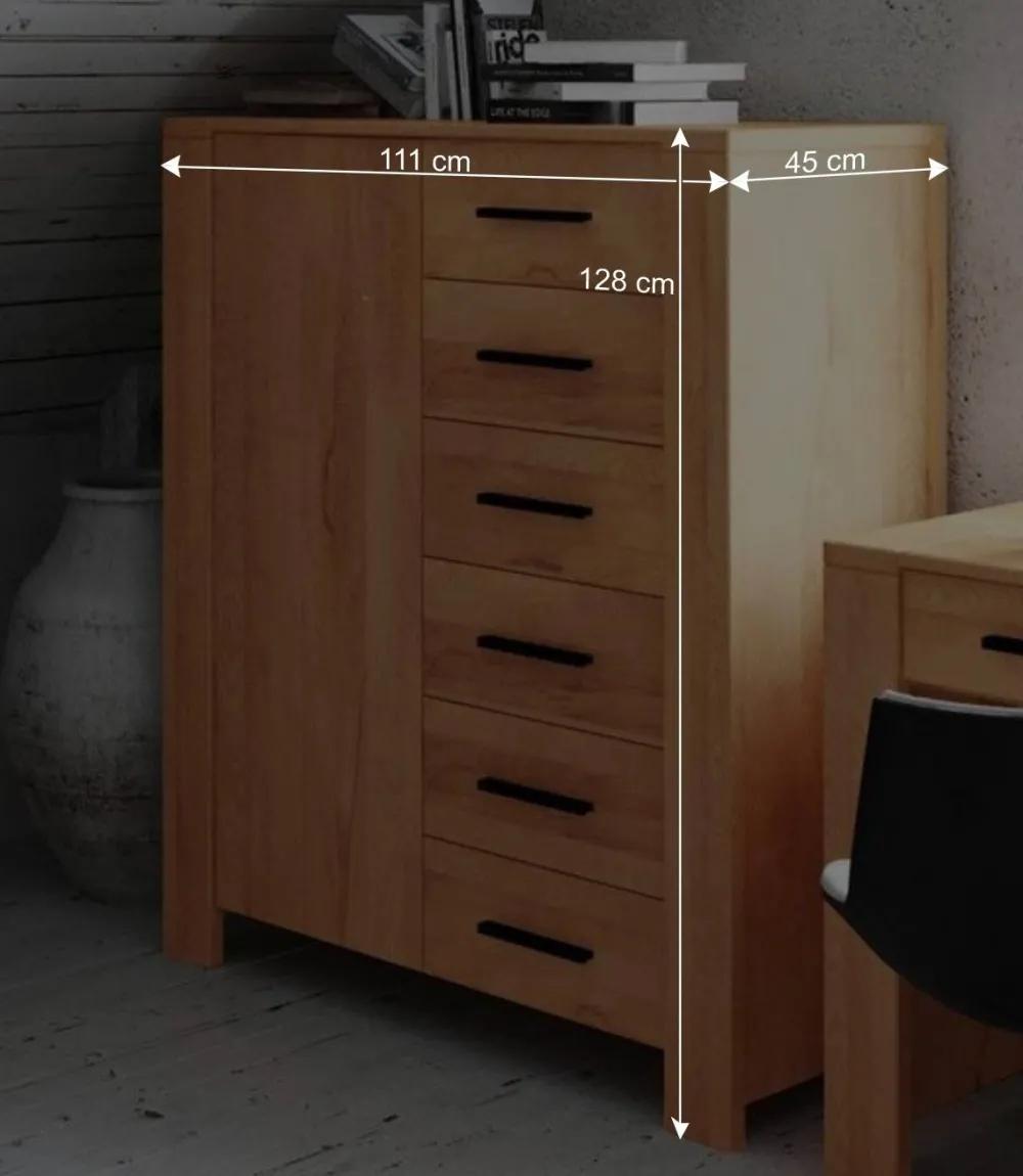 Wohnen Highboards<Schlafzimmer Kommode Mosniak mit Tür und Schubladen