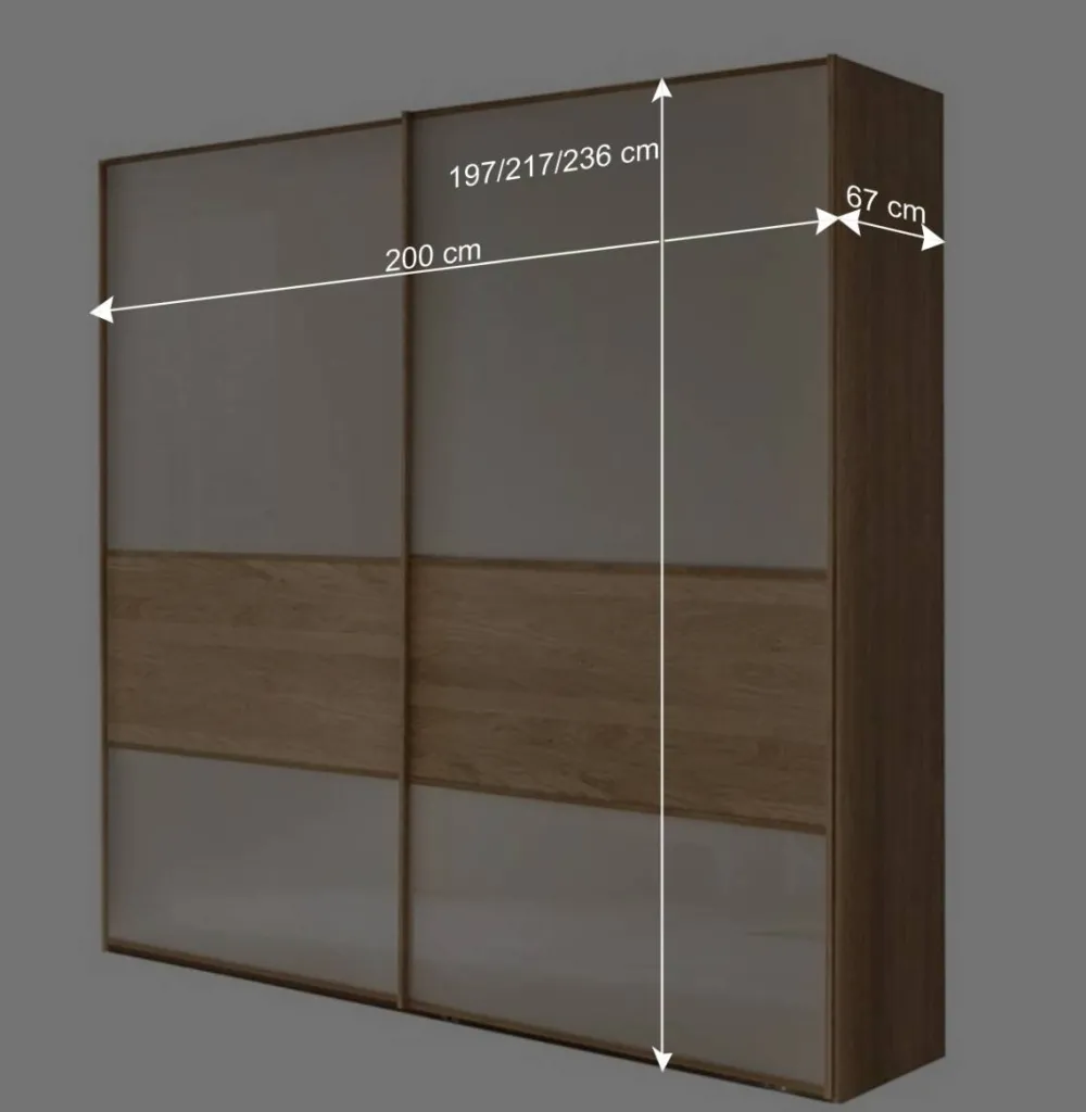 Wohnen Kleiderschränke|Schränke<Schlafzimmer Schwebetürenschrank 2-türig - Emdsiva