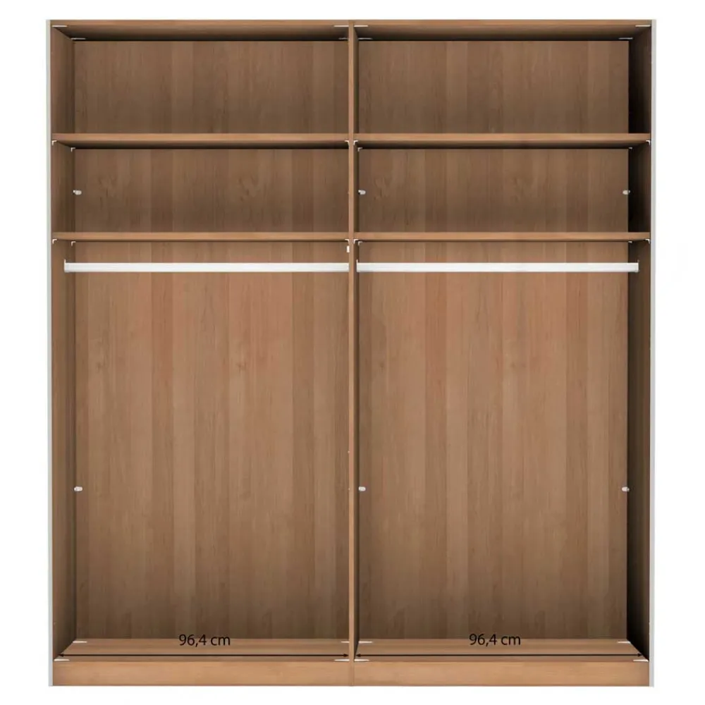 Wohnen Kleiderschränke|Schränke<Schlafzimmer Schwebetürenschrank 2-türig - Emdsiva